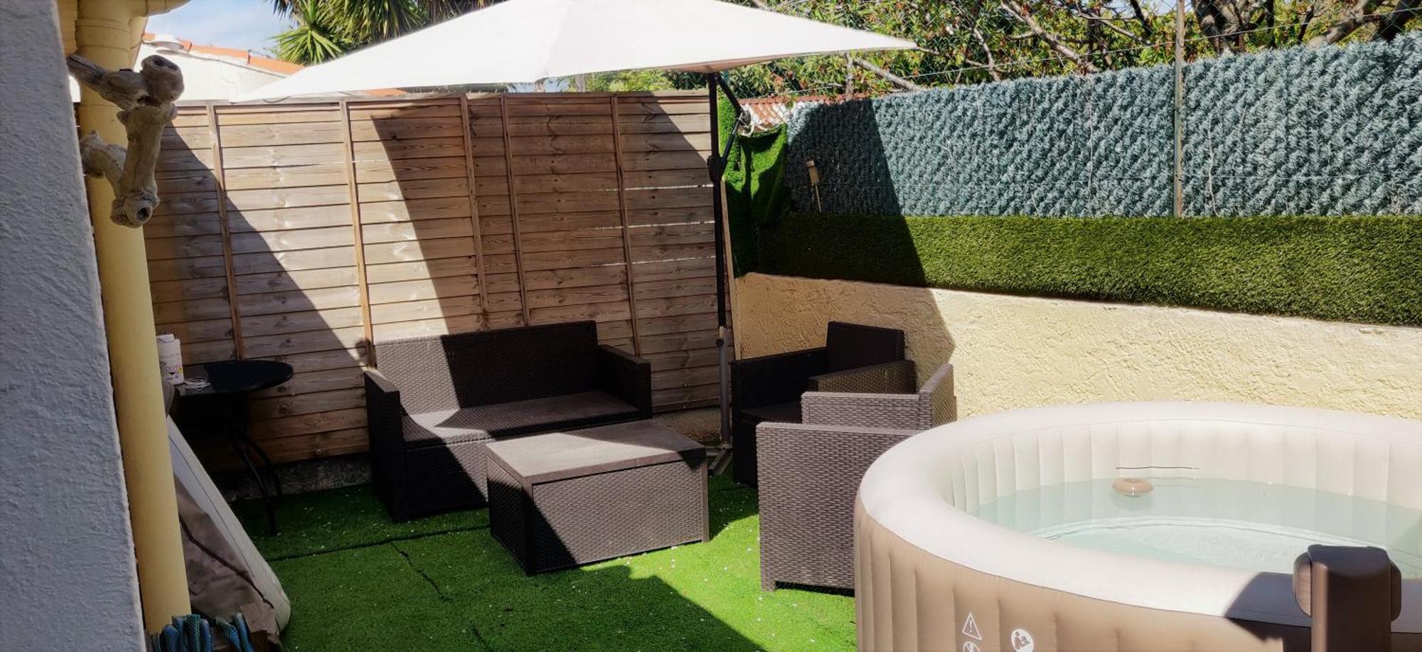 Maison T2 Proche Mer Jardin Spa Jacuzzi Et Parking Six-Fours-les-Plages Ngoại thất bức ảnh